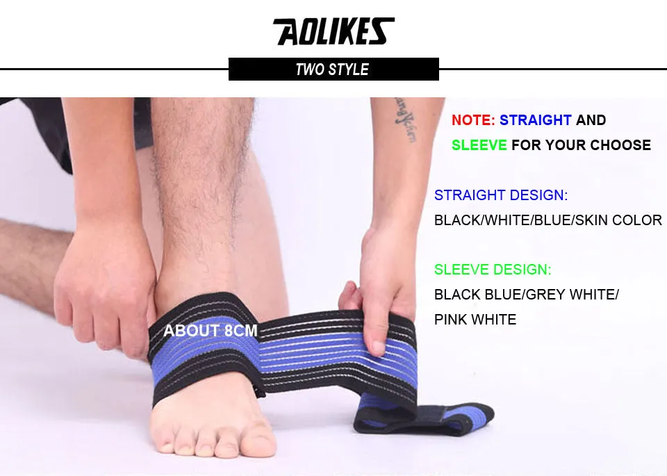 1 Pack Sports Strain Wraps Bandages Elastic Ankle Support Pad Protection Ankle Bandage Guard Gym Protection Strap