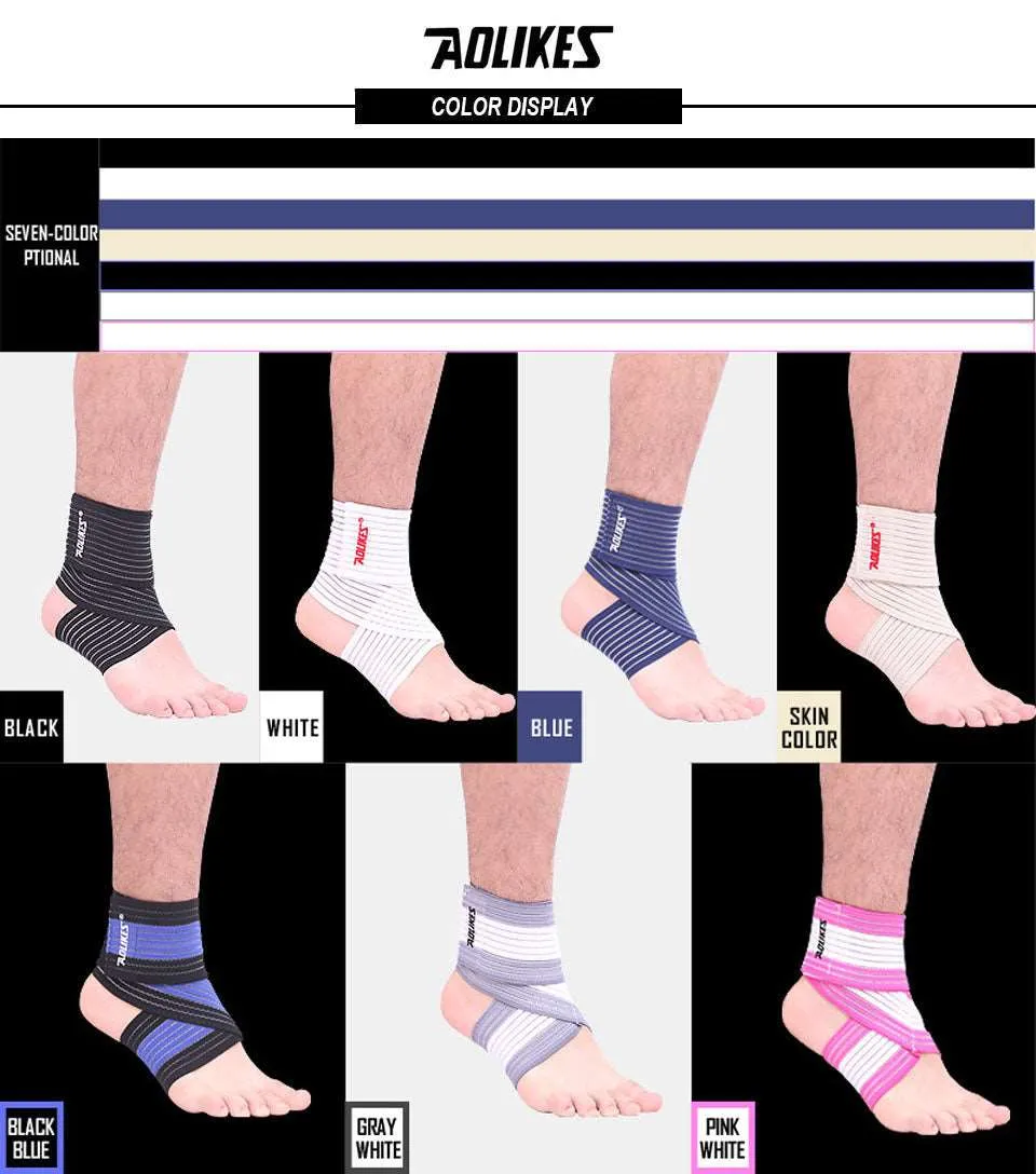 1 Pack Sports Strain Wraps Bandages Elastic Ankle Support Pad Protection Ankle Bandage Guard Gym Protection Strap