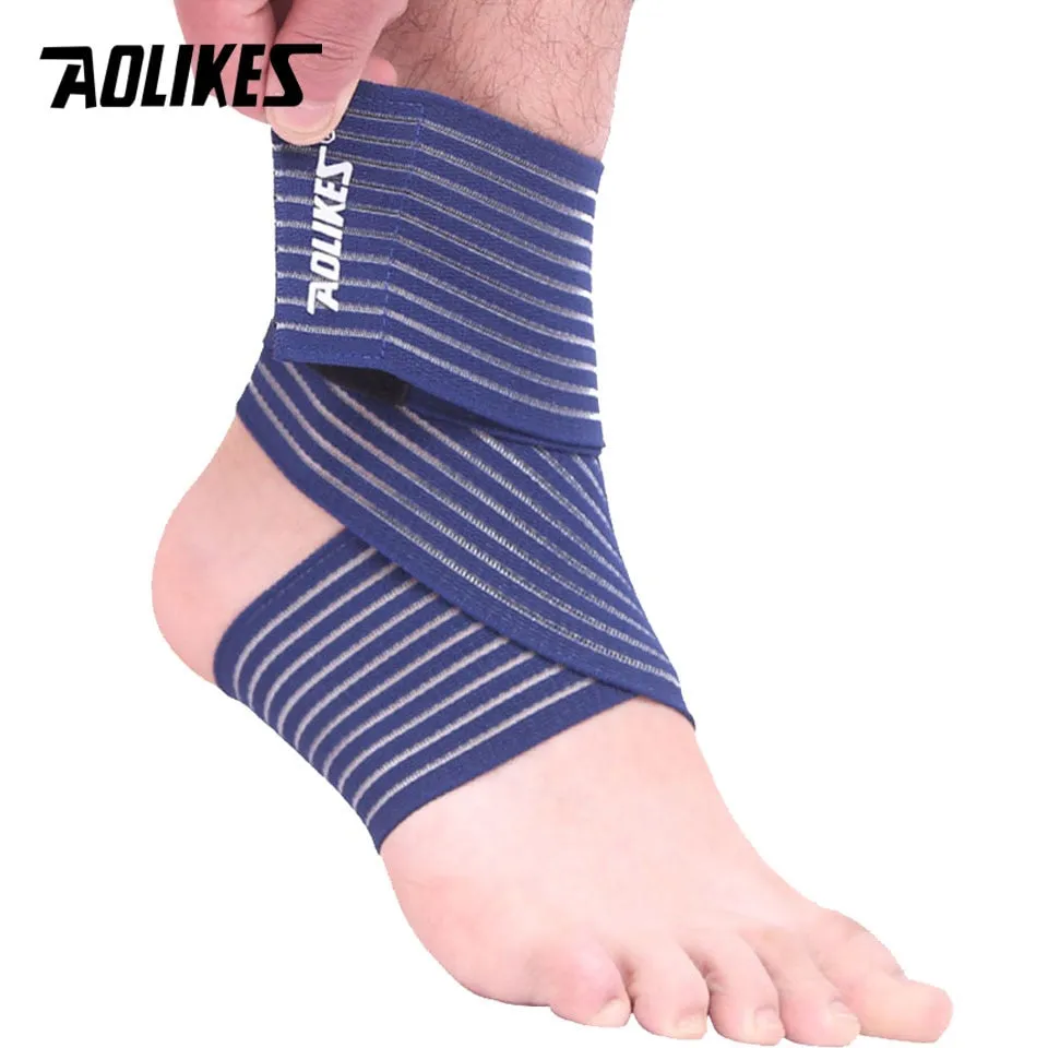 1 Pack Sports Strain Wraps Bandages Elastic Ankle Support Pad Protection Ankle Bandage Guard Gym Protection Strap