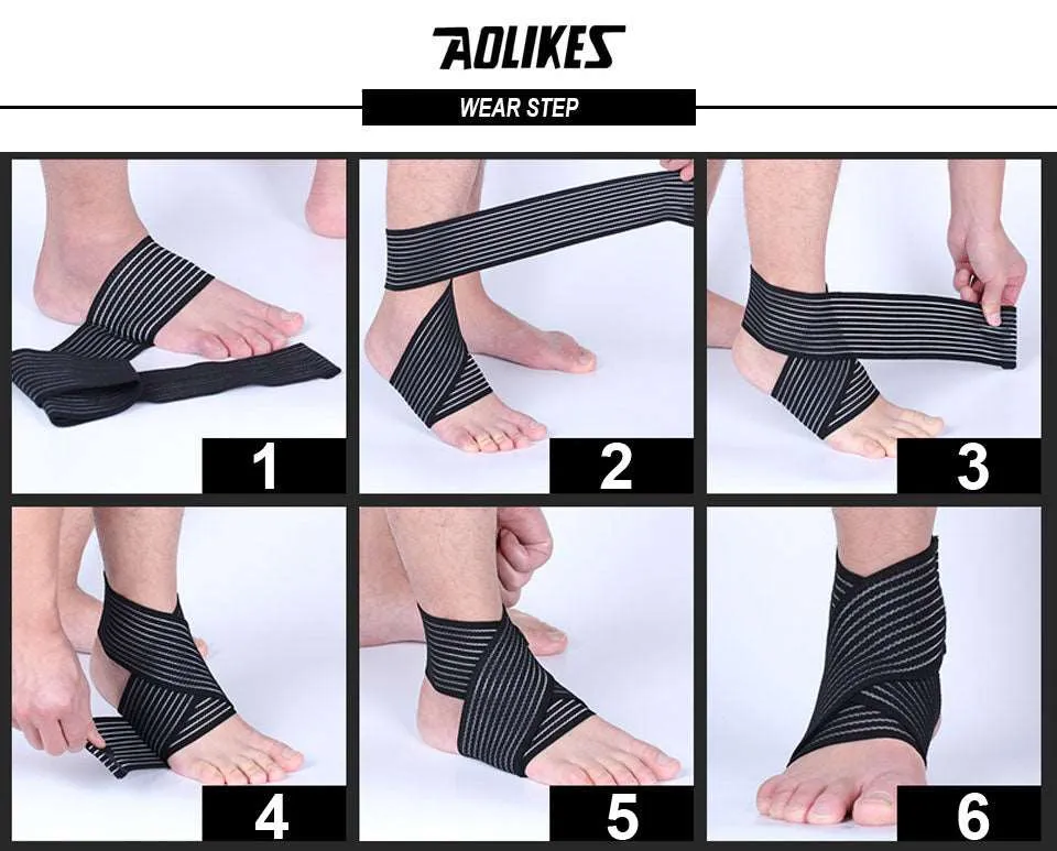 1 Pack Sports Strain Wraps Bandages Elastic Ankle Support Pad Protection Ankle Bandage Guard Gym Protection Strap