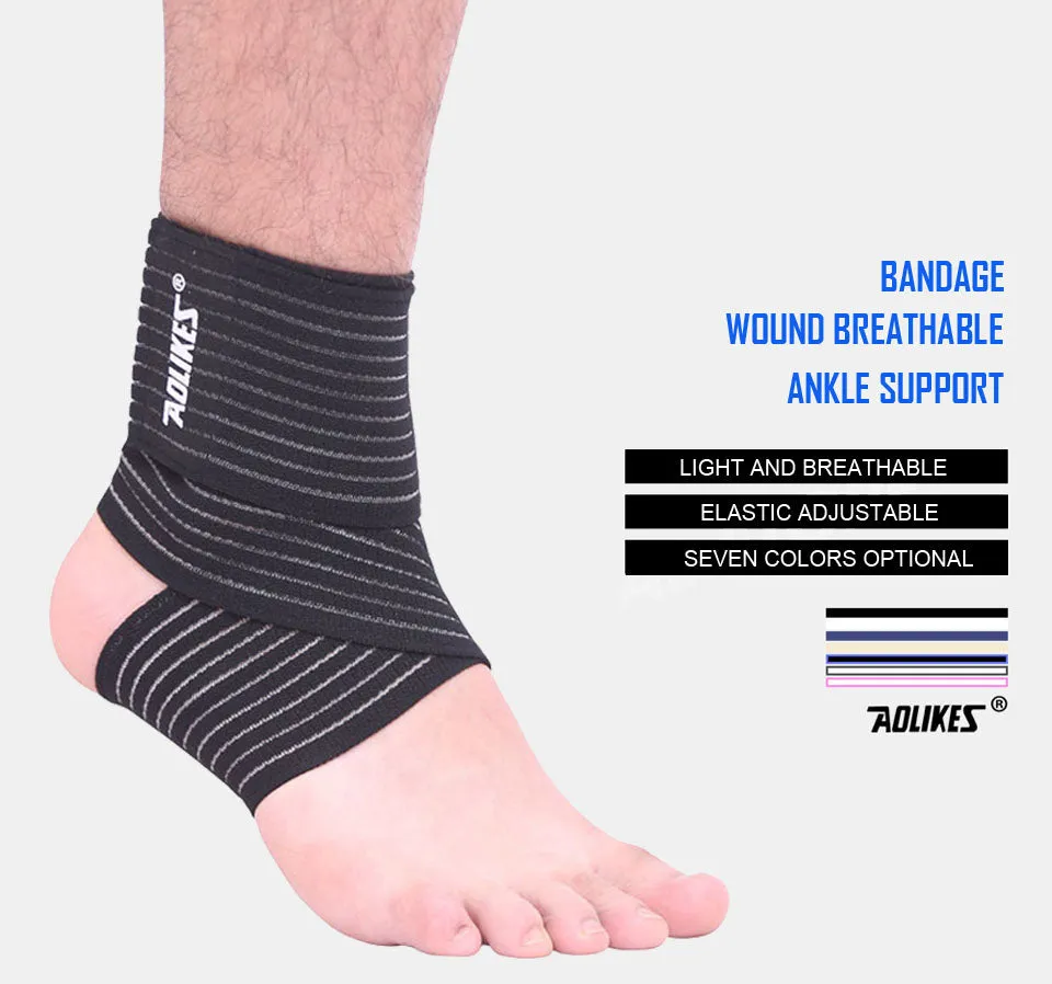 1 Pack Sports Strain Wraps Bandages Elastic Ankle Support Pad Protection Ankle Bandage Guard Gym Protection Strap