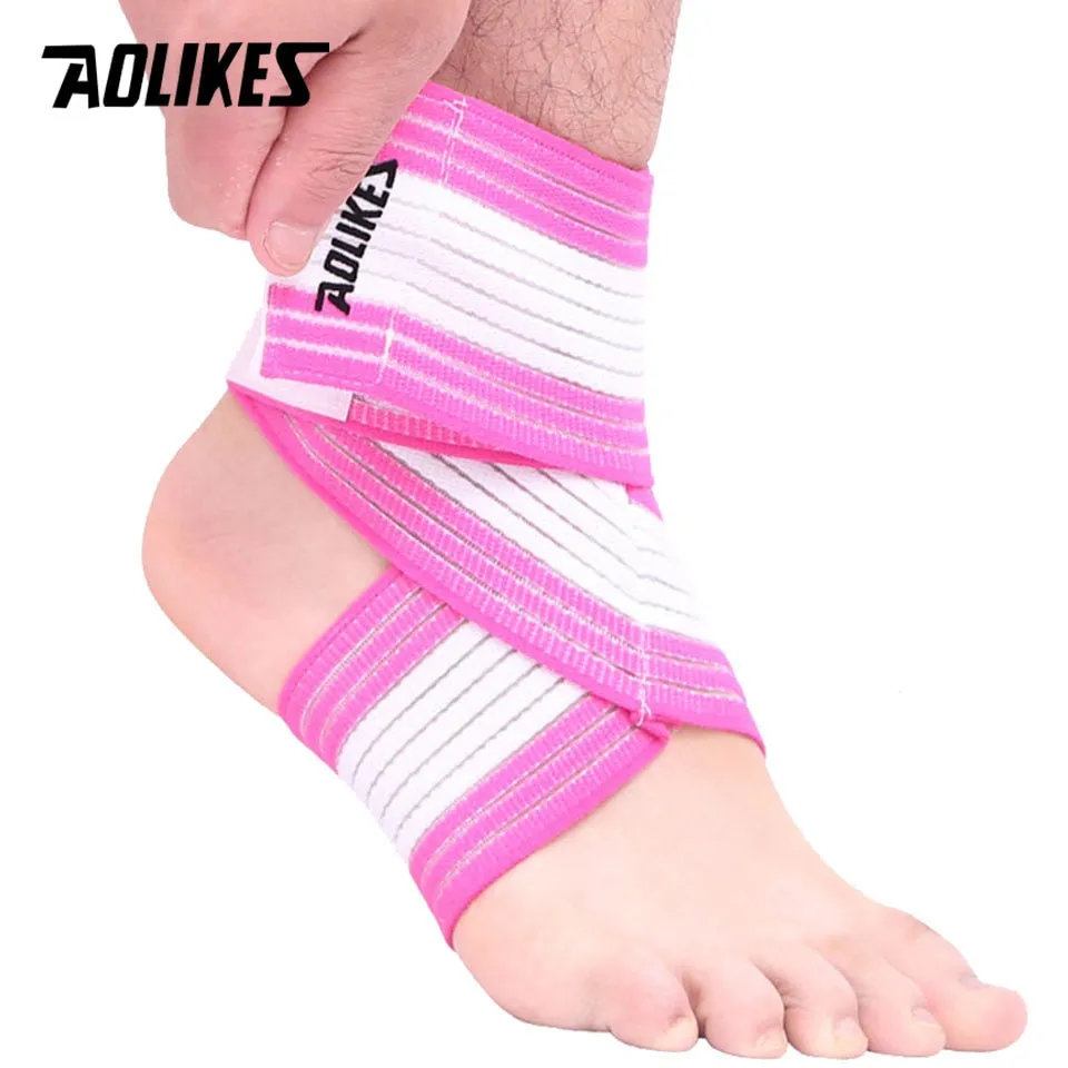 1 Pack Sports Strain Wraps Bandages Elastic Ankle Support Pad Protection Ankle Bandage Guard Gym Protection Strap