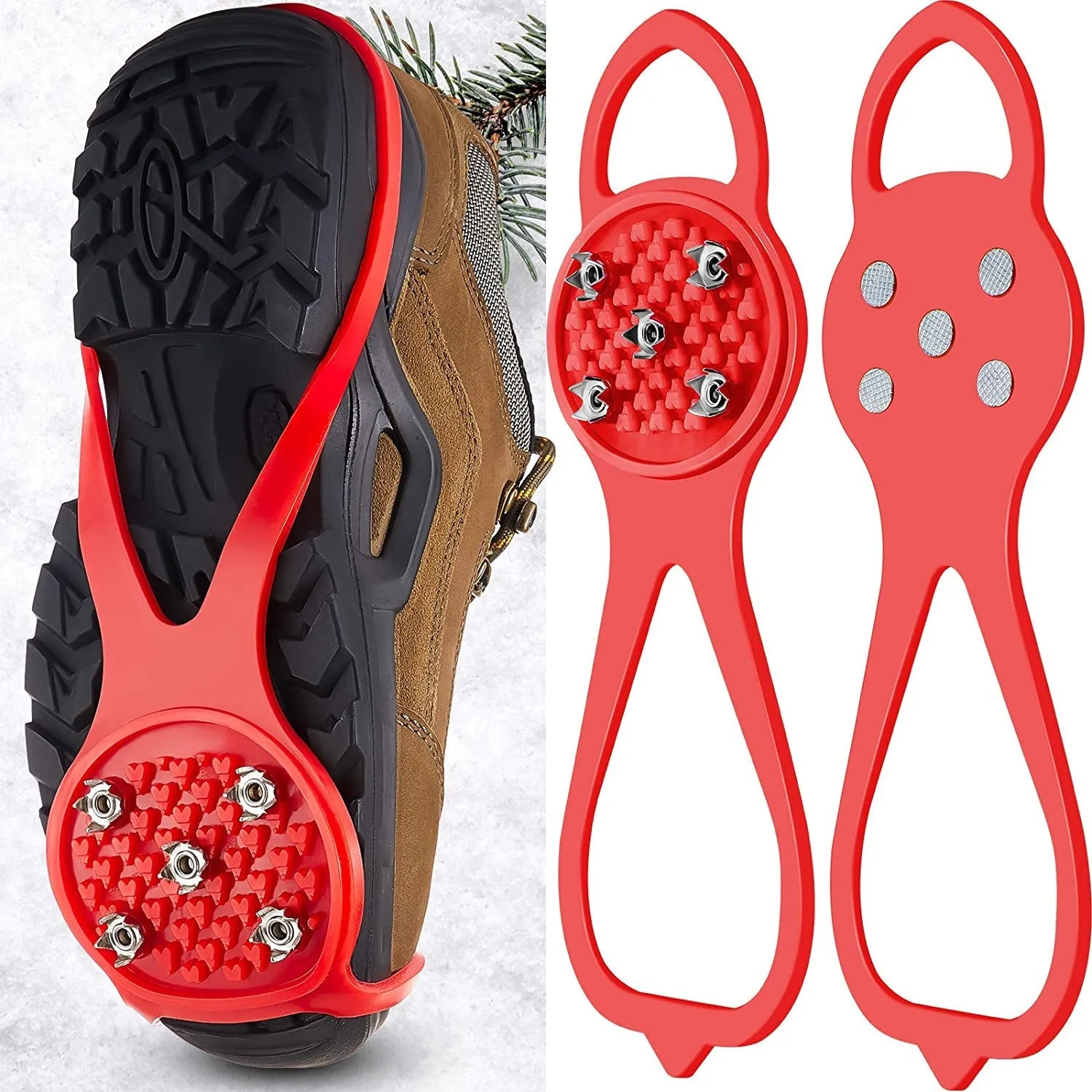 1 Pair Non-Slip Universal Gripper Spikes Shoes