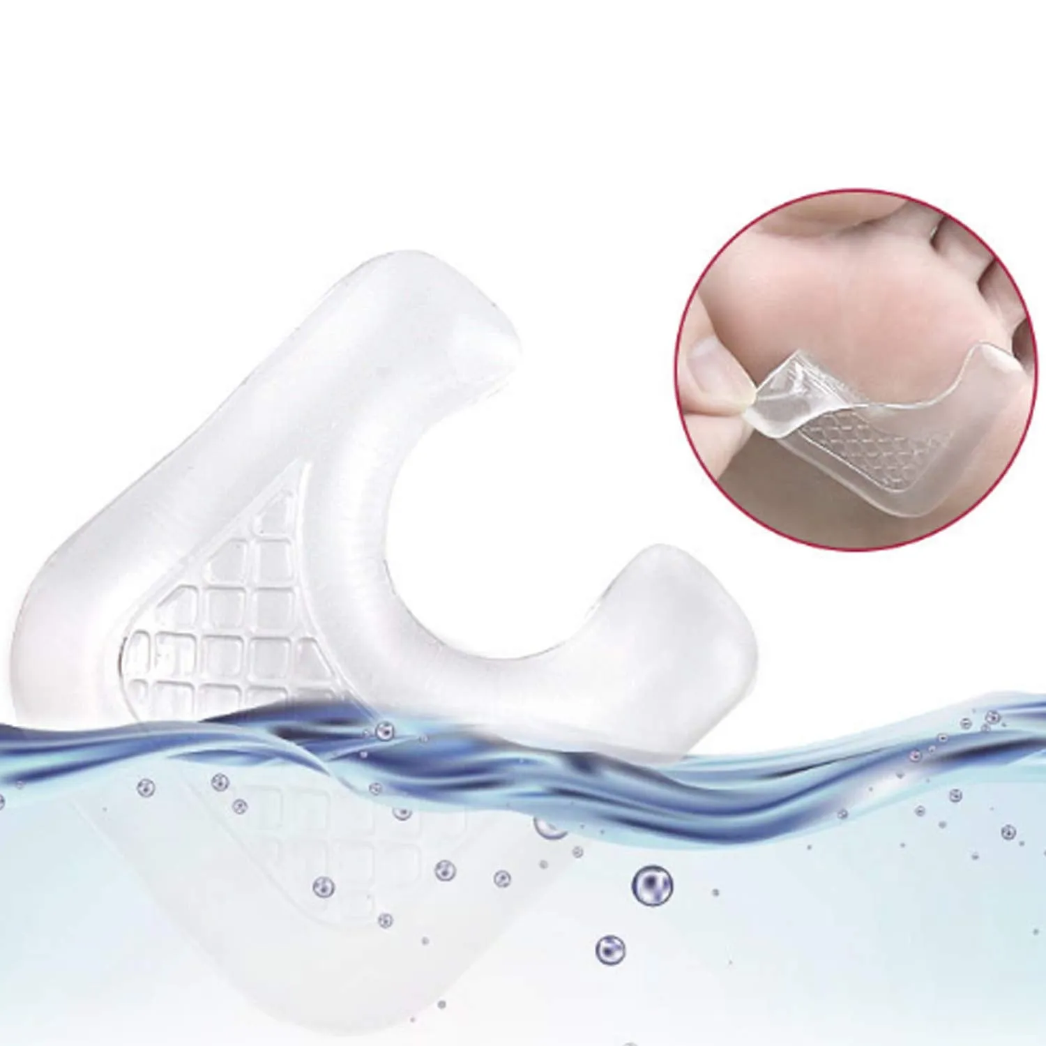 10 Pieces Waterproof Toe Cushions Pads, U-Shaped Gel Callus Pads from Rubbing, Reusable Callus Cushions