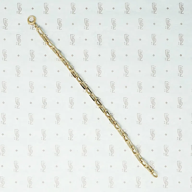 1970s Heavy Link 14k Gold Bracelet