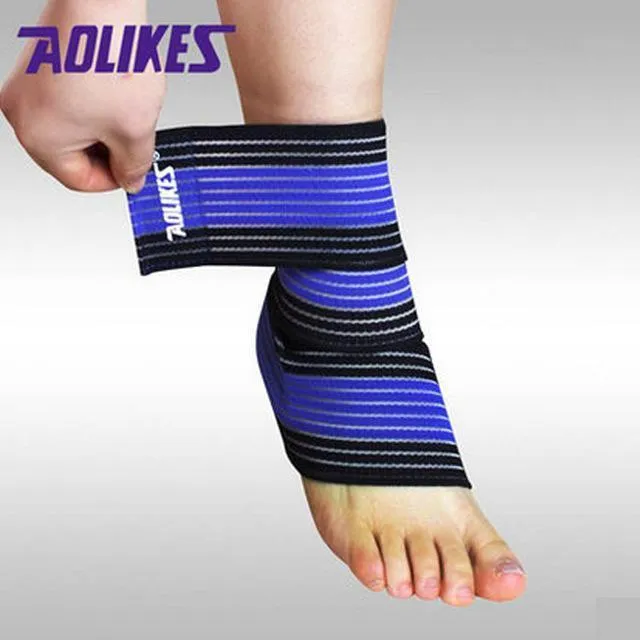 1pcs High Quality Ankle Support Spirally Wound Bandage Volleyball Basketball Ankle Orotection Adjustable Elastic Bands