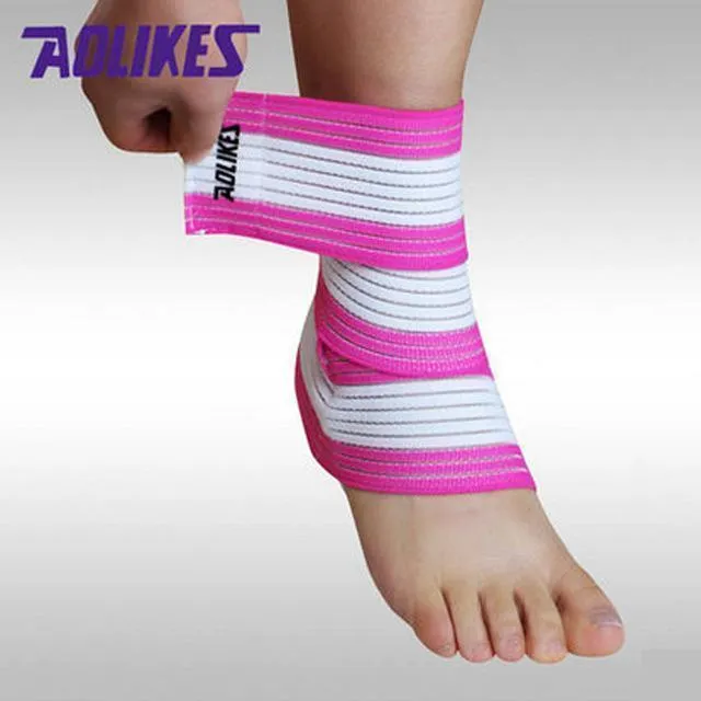1pcs High Quality Ankle Support Spirally Wound Bandage Volleyball Basketball Ankle Orotection Adjustable Elastic Bands