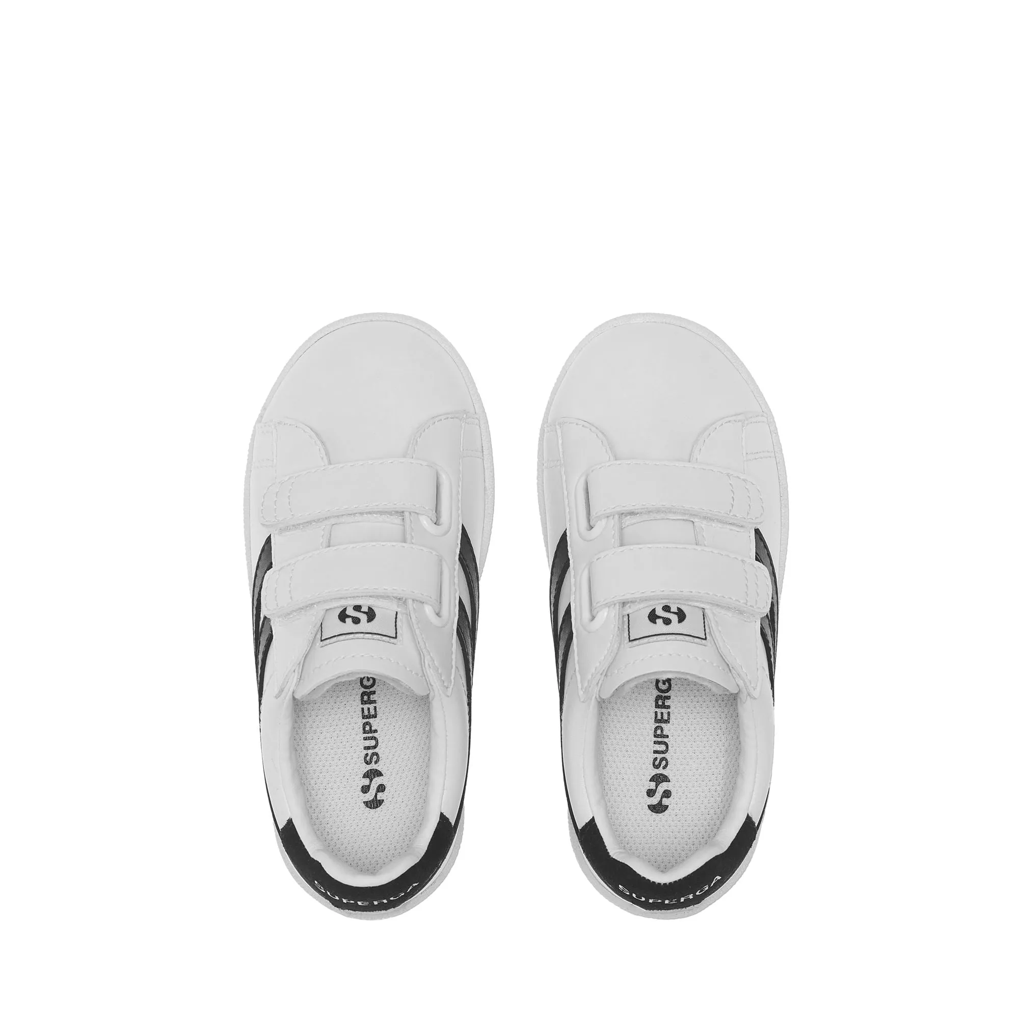 4832 KIDS STRAPS MATCH - Sneakers - Low Cut - Kid unisex - WHITE-BLACK