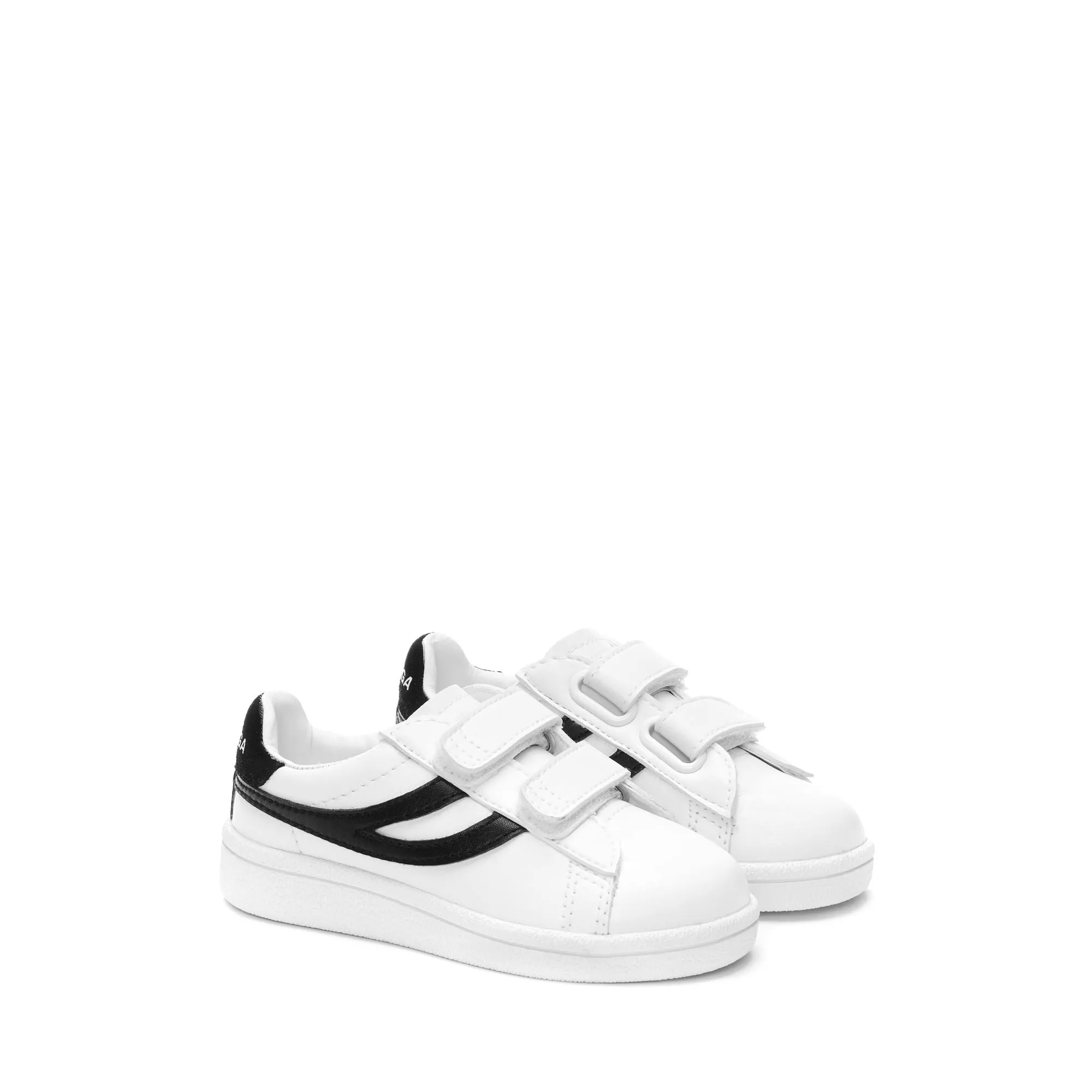 4832 KIDS STRAPS MATCH - Sneakers - Low Cut - Kid unisex - WHITE-BLACK