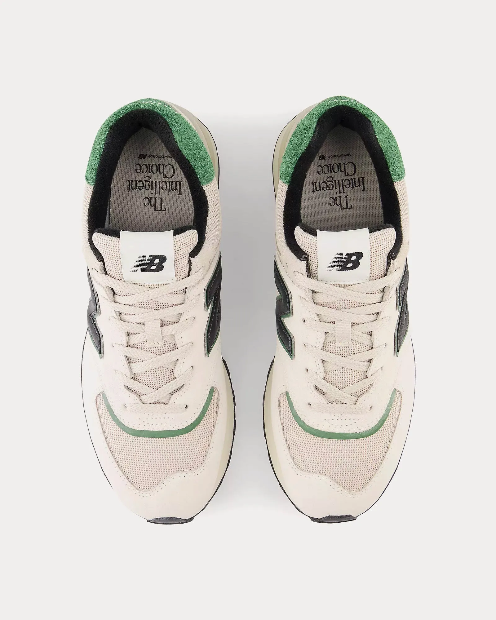 574 White / Black Low Top Sneakers