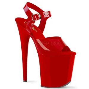 8 Inch Heel FLAMINGO-808N Red Jelly Like TPU