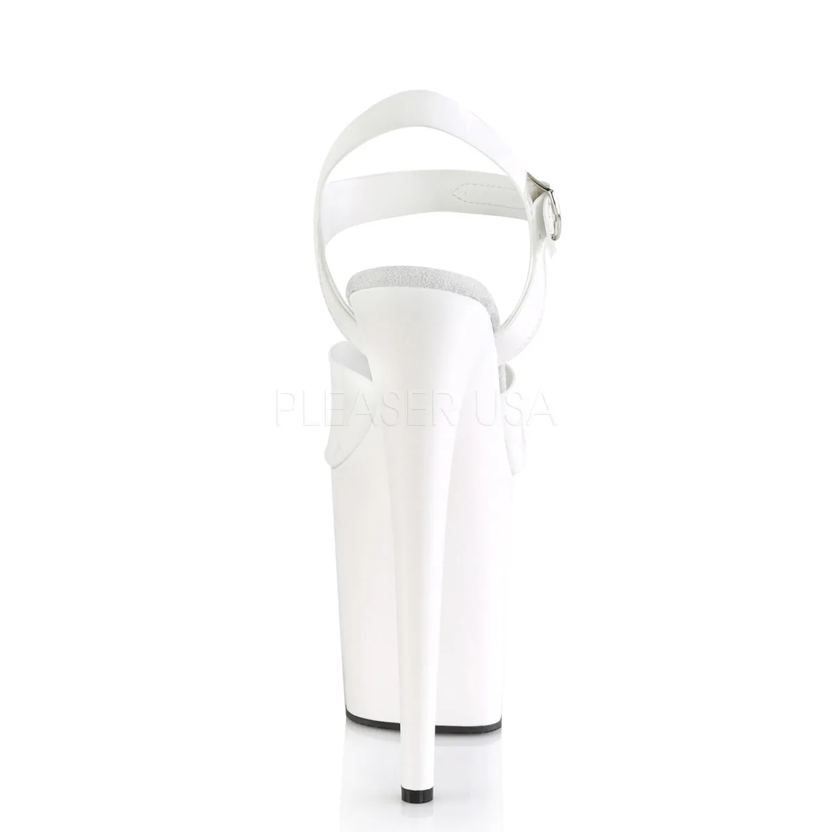 8 Inch Heel FLAMINGO-808N White Jelly Like TPU