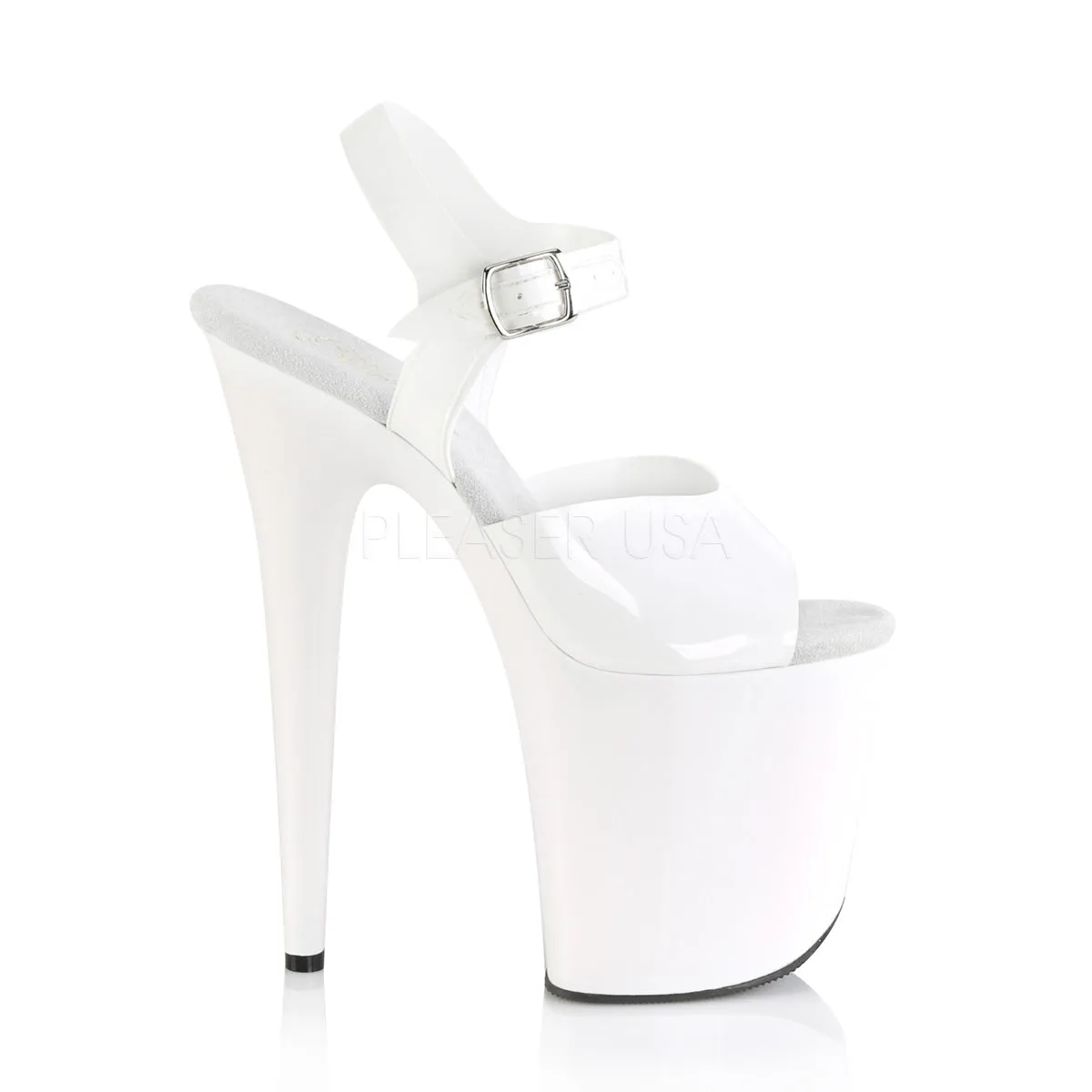 8 Inch Heel FLAMINGO-808N White Jelly Like TPU