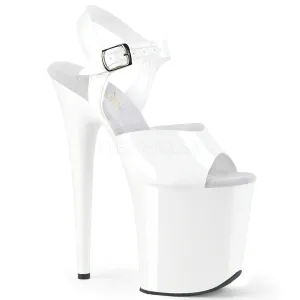 8 Inch Heel FLAMINGO-808N White Jelly Like TPU
