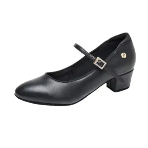 ABA.B002GE GIRLS BLACK BALLROOM STANDARD DANCE SHOES