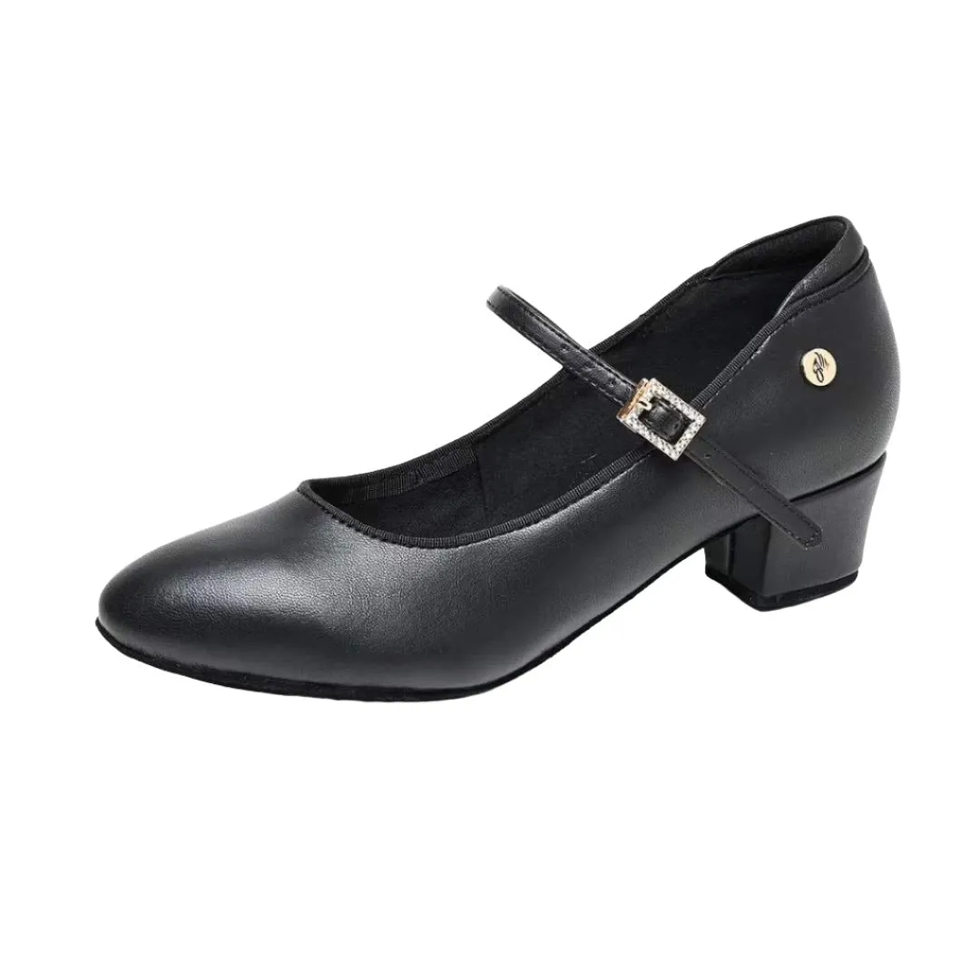 ABA.B002GE GIRLS BLACK BALLROOM STANDARD DANCE SHOES