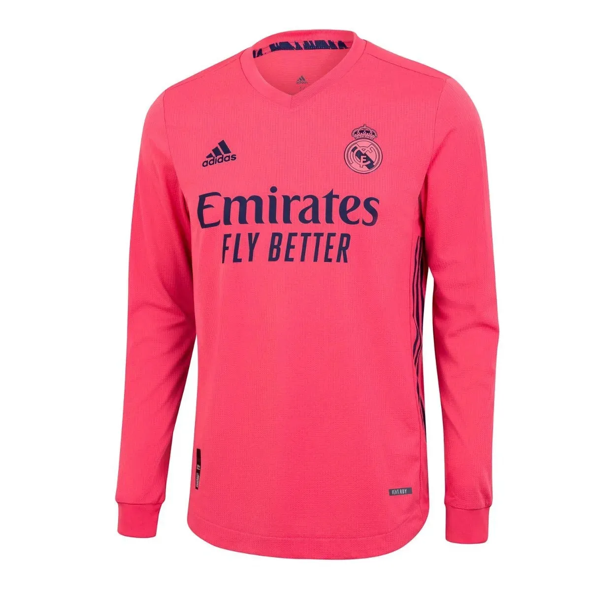 Adidas 2020-21 Real Madrid Authentic LS Away Jersey - Pink-Navy