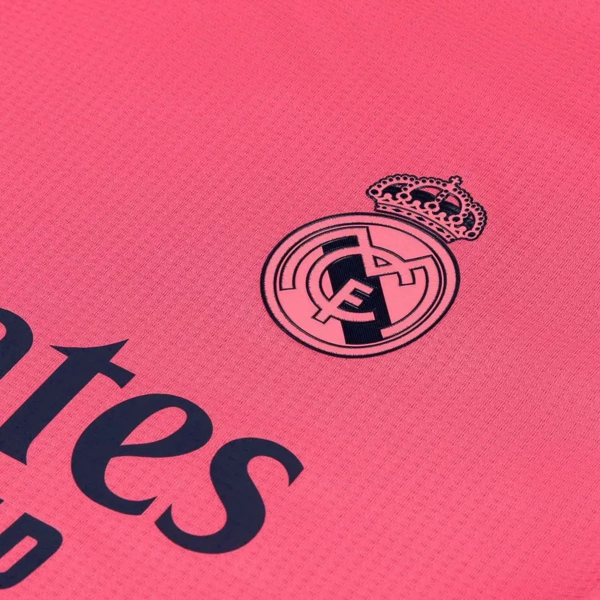 Adidas 2020-21 Real Madrid Authentic LS Away Jersey - Pink-Navy