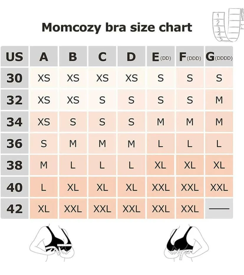 Adjustable Momcozy Breast Pump Bra - Black