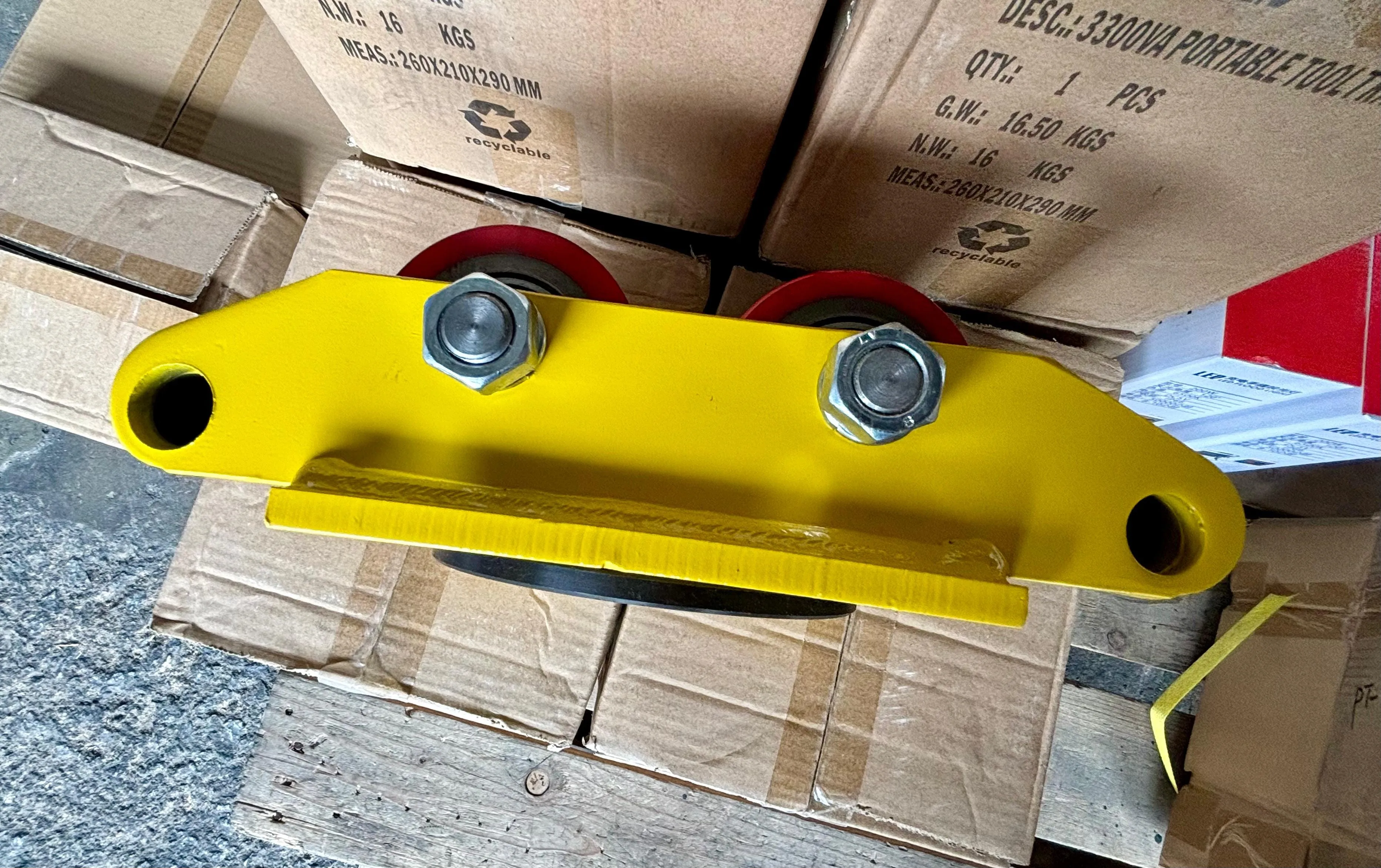 Aiko 6 Ton Heavy Duty Steering (Swivel) Roller Mover Skates with Nylon Wheels | Model : PT-CRA6