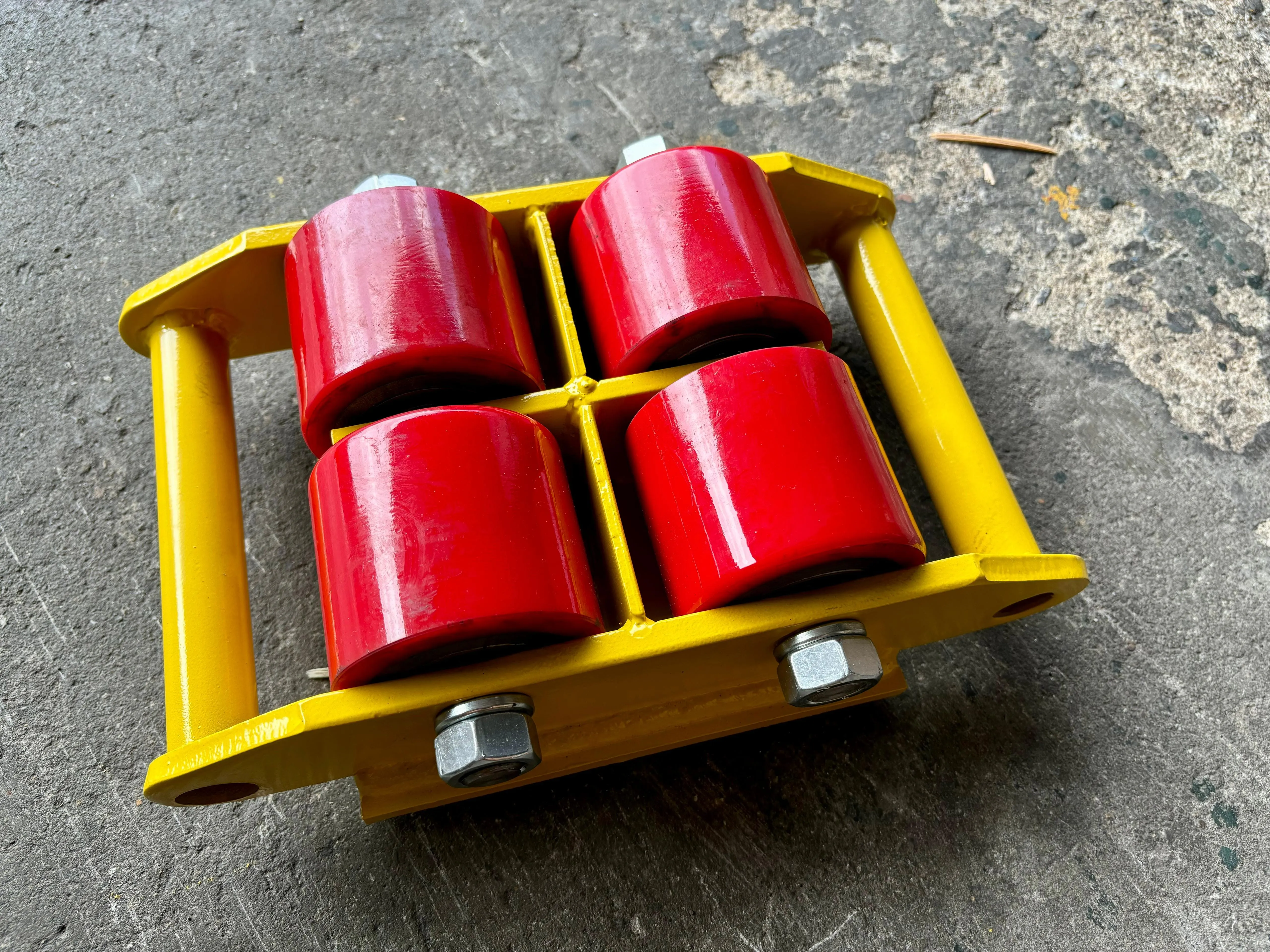 Aiko 6 Ton Heavy Duty Steering (Swivel) Roller Mover Skates with Nylon Wheels | Model : PT-CRA6