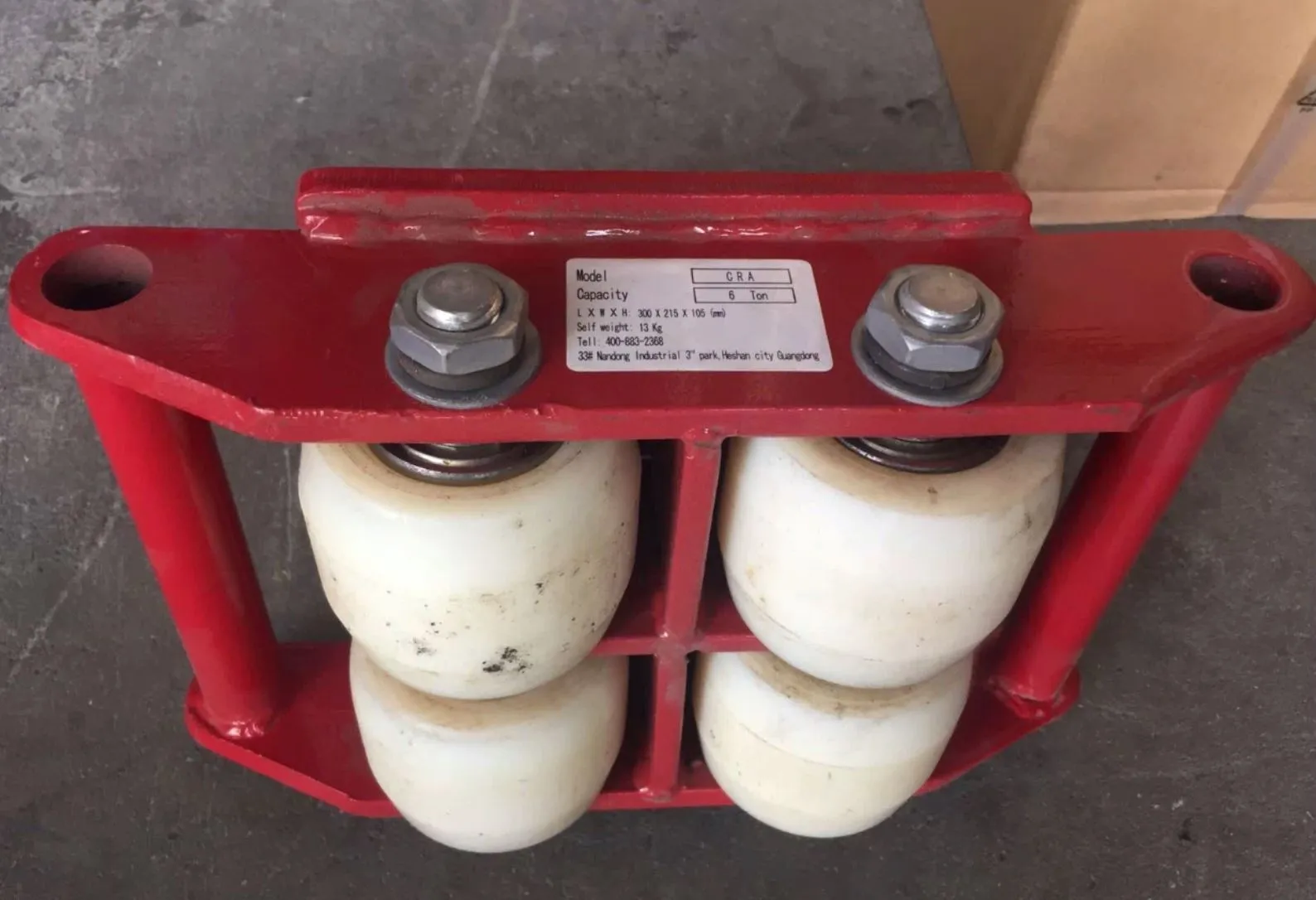 Aiko 6 Ton Heavy Duty Steering (Swivel) Roller Mover Skates with Nylon Wheels | Model : PT-CRA6