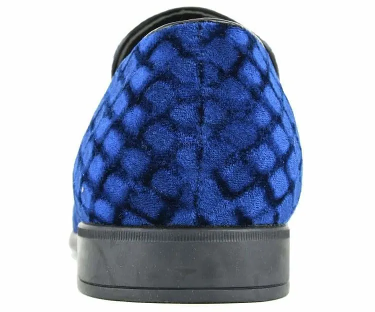 Amali Felix Navy Women’s Velvet Smoking Slippers