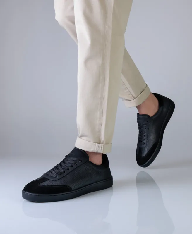 Anna Kern Men's 7430 Black Leather-Suede