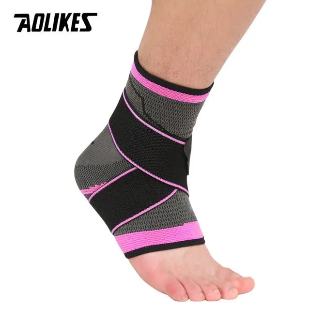 AOLIKES 1PCS 3D Weaving Elastic Nylon Strap Ankle Support.