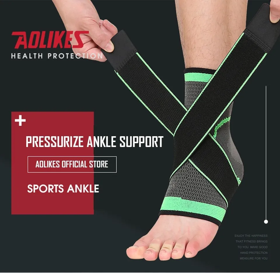 AOLIKES 1PCS 3D Weaving Elastic Nylon Strap Ankle Support.
