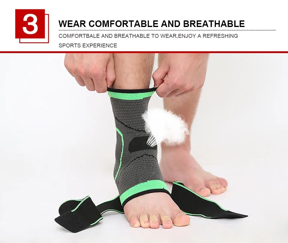 AOLIKES 1PCS 3D Weaving Elastic Nylon Strap Ankle Support.