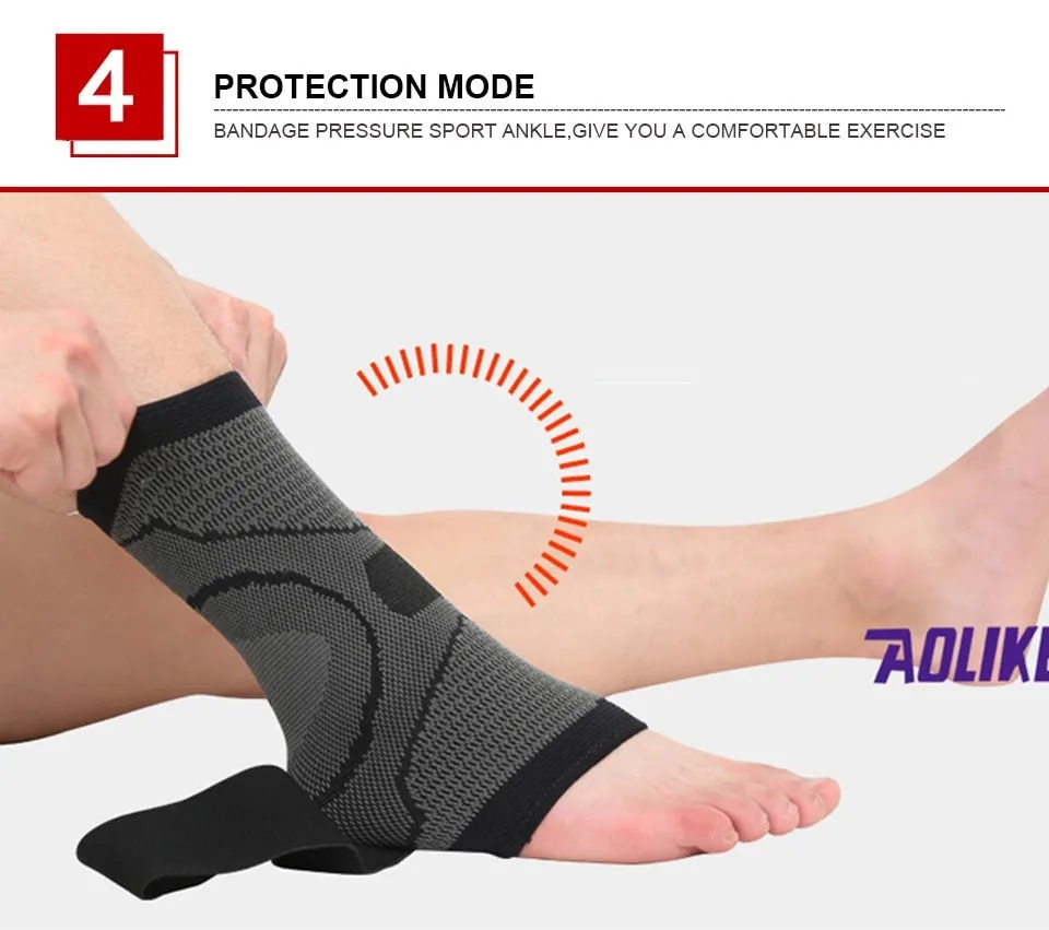 AOLIKES 1PCS 3D Weaving Elastic Nylon Strap Ankle Support.