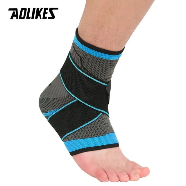 AOLIKES 1PCS 3D Weaving Elastic Nylon Strap Ankle Support.
