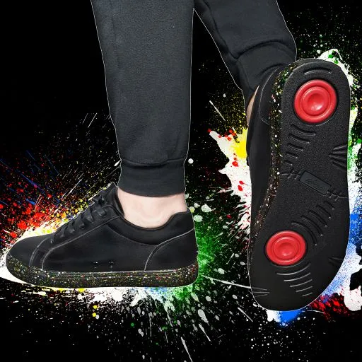 Ataca -- Unisex Dance Sneaker -- Black/Splatter