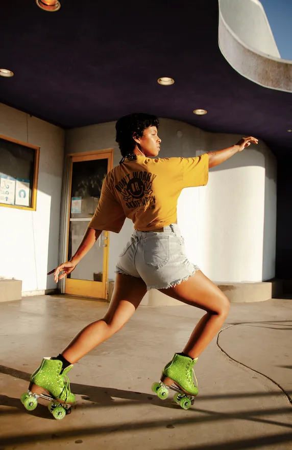 Basics Of Happy Skates - GREEN GLITTER ALL SKATE
