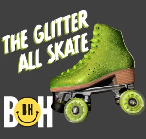 Basics Of Happy Skates - GREEN GLITTER ALL SKATE