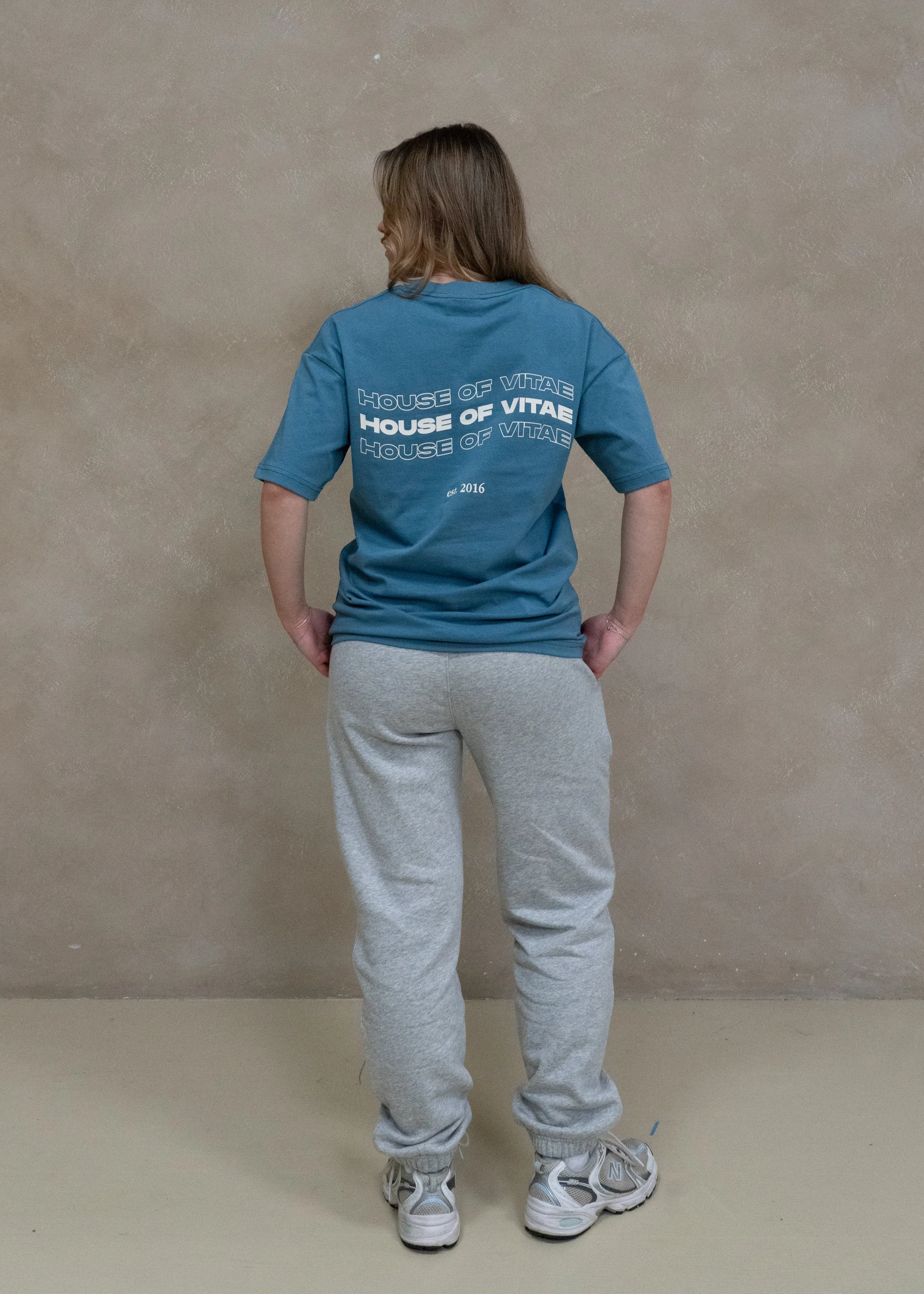 Beyond Limits Oversized Pump T-Shirt Blue