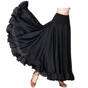Big Swing Ruffle Ballroom Dance Skirt