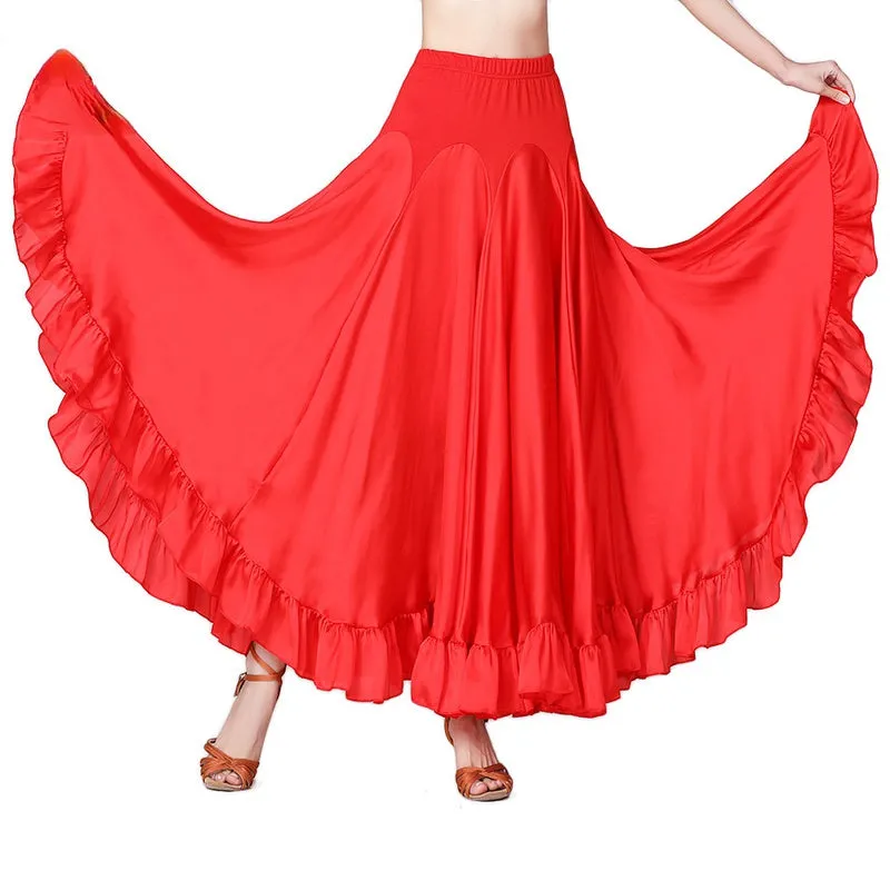 Big Swing Ruffle Ballroom Dance Skirt