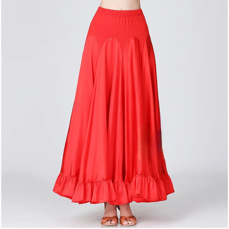 Big Swing Ruffle Ballroom Dance Skirt