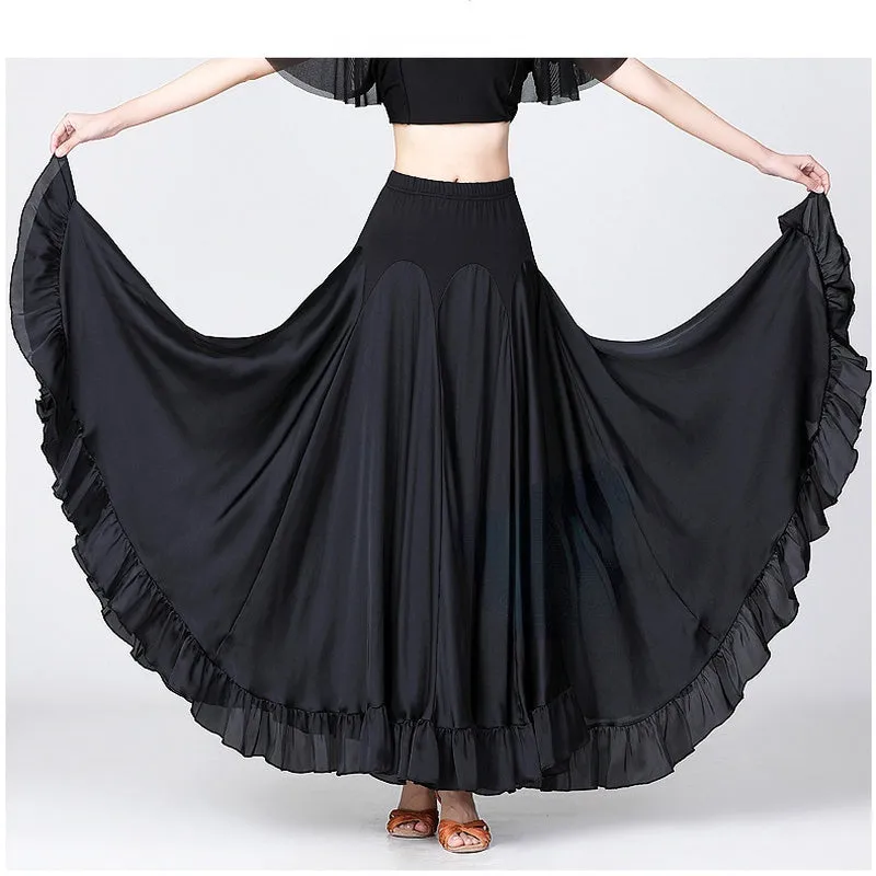 Big Swing Ruffle Ballroom Dance Skirt
