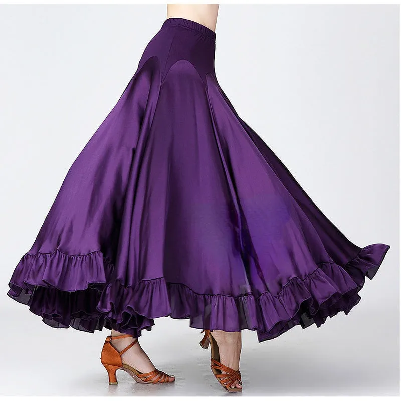 Big Swing Ruffle Ballroom Dance Skirt