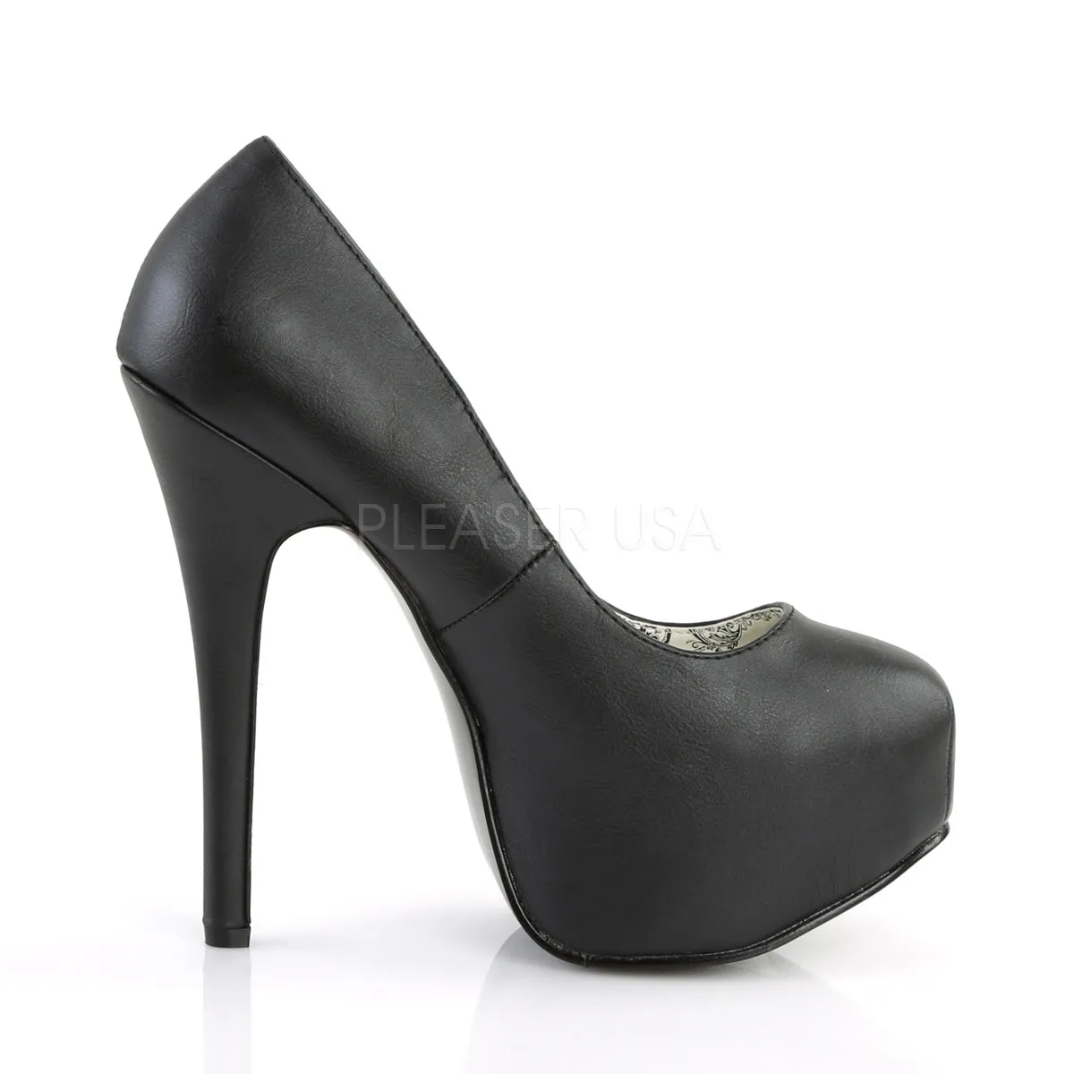 Black Matte Wide Width Classic Pumps Teeze-06W