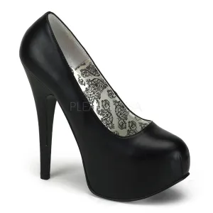 Black Matte Wide Width Classic Pumps Teeze-06W