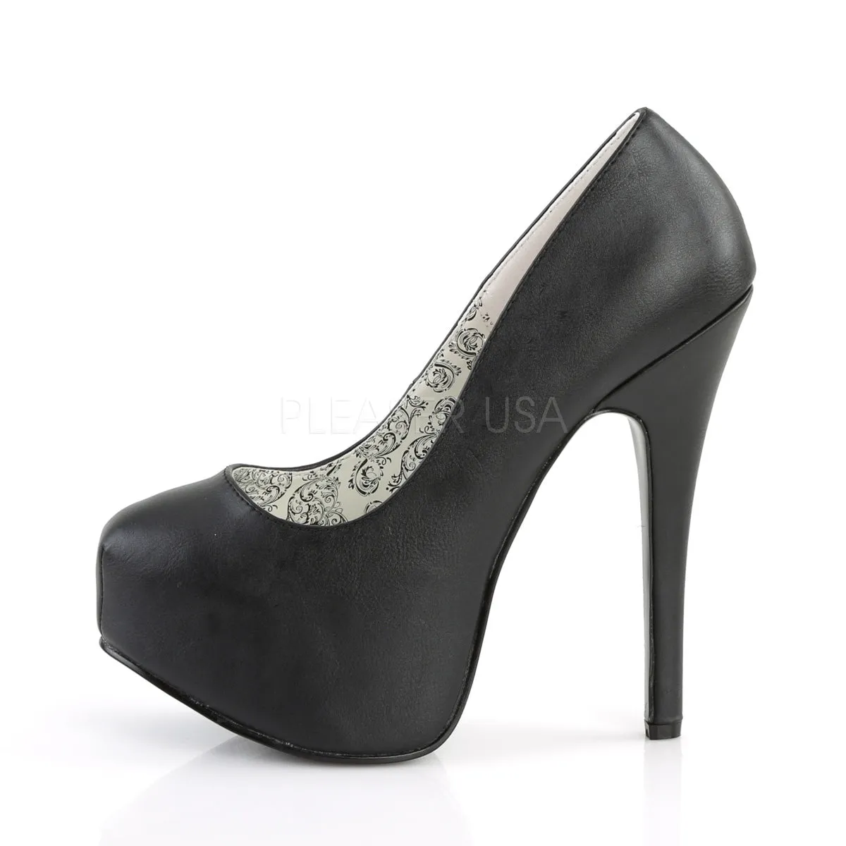 Black Matte Wide Width Classic Pumps Teeze-06W