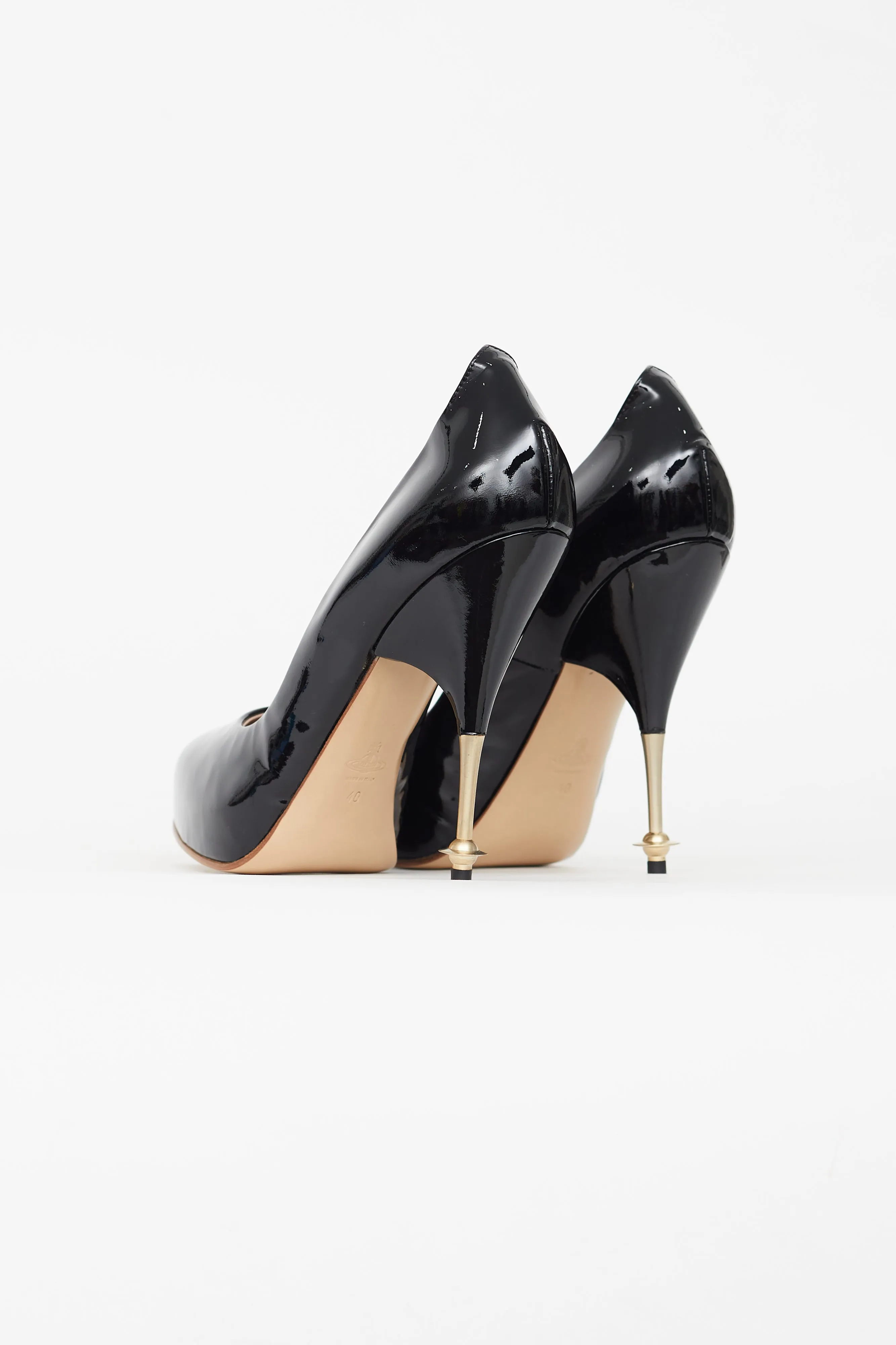Black Patent Leather Orb Pump