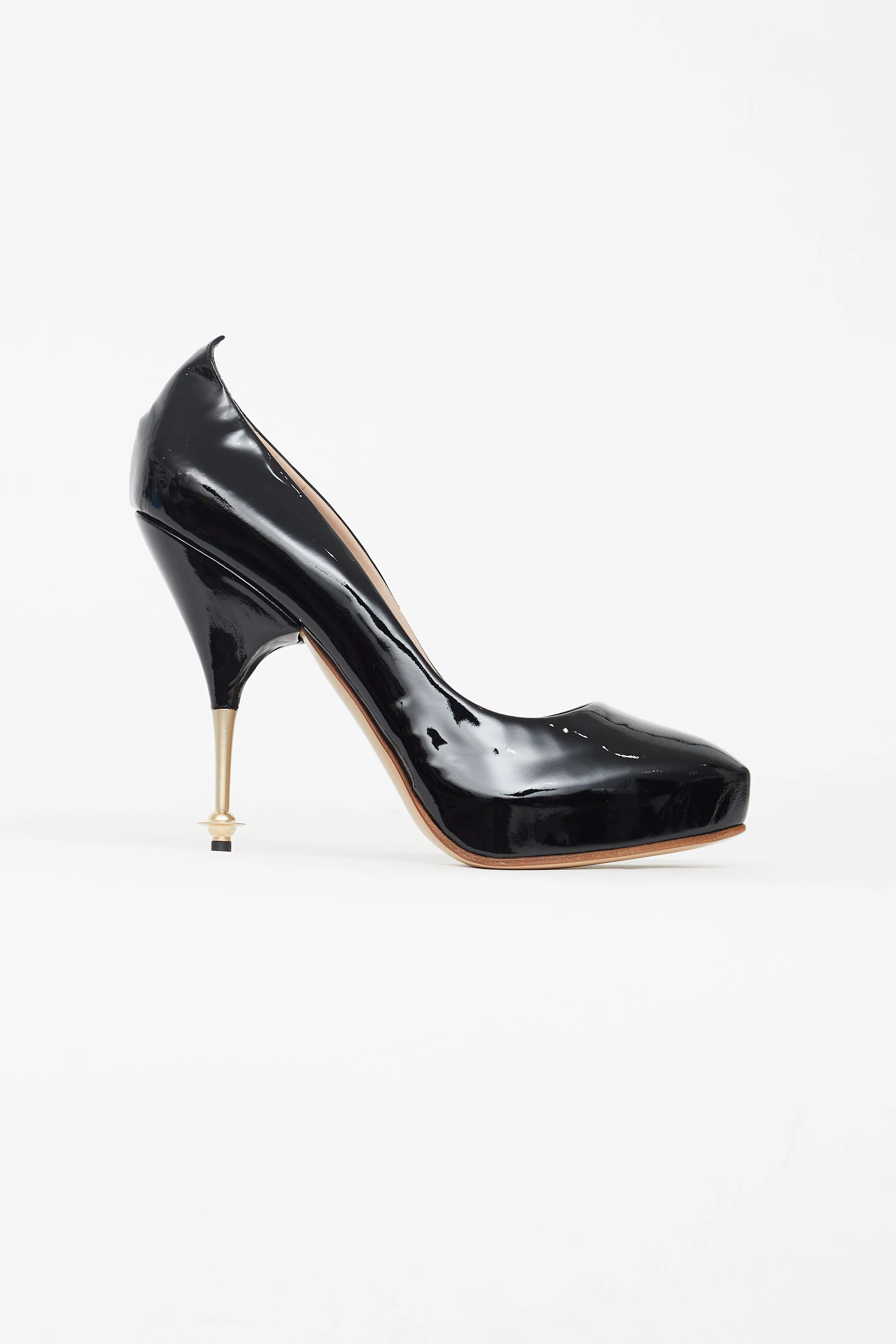 Black Patent Leather Orb Pump