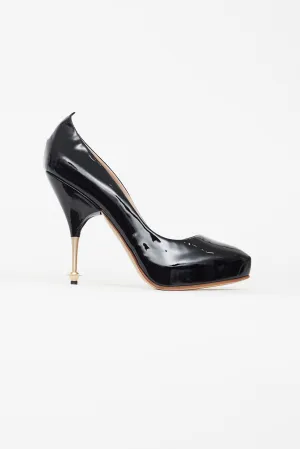 Black Patent Leather Orb Pump