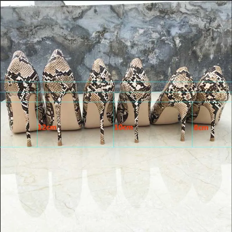 Blue Gradient Snake Print High Heel Pump Heels