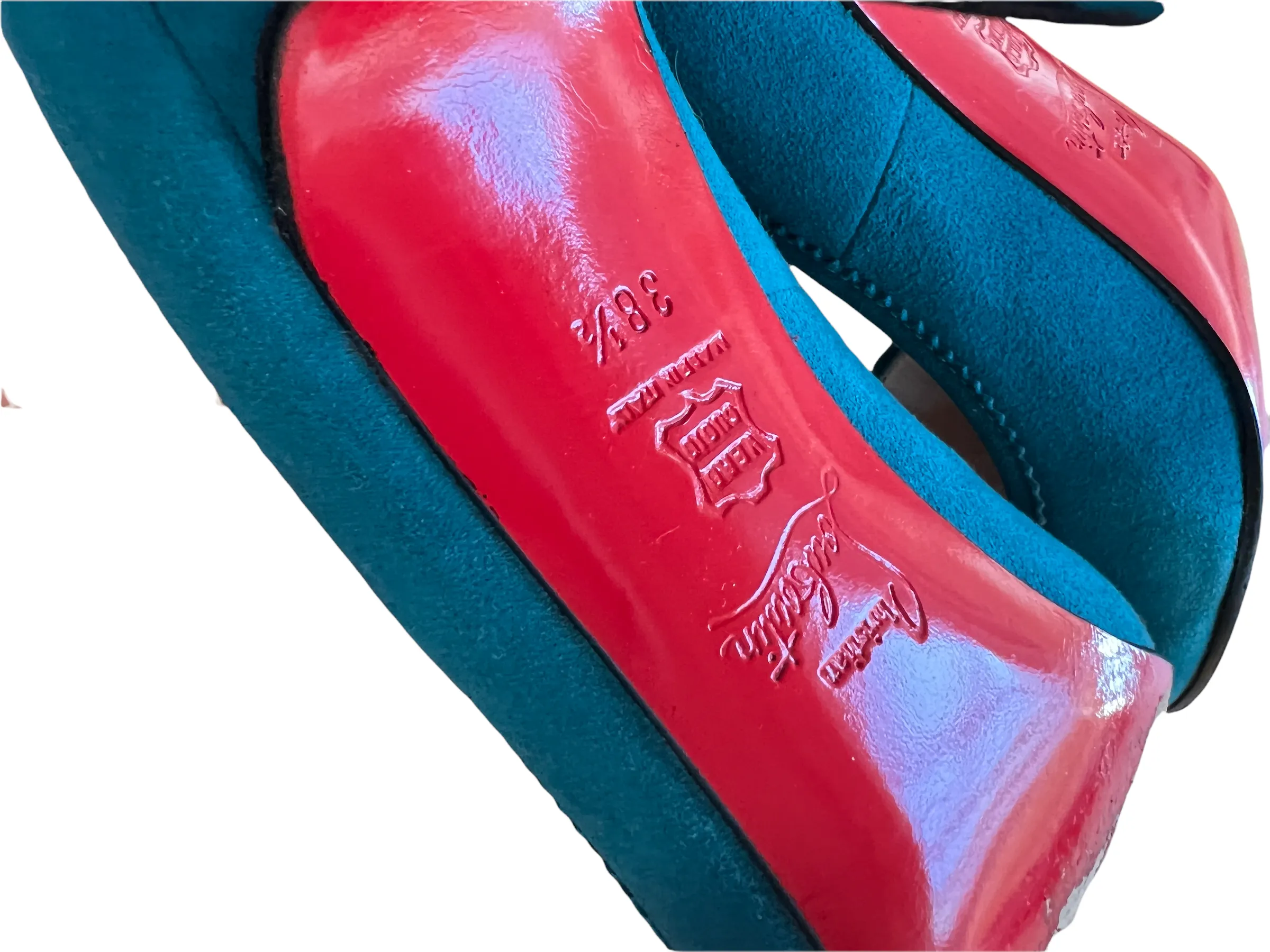 Blue Suede High Heels - 8.5
